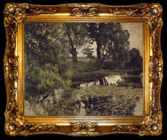 framed  Levitan, Isaak Jungly Pond, ta009-2